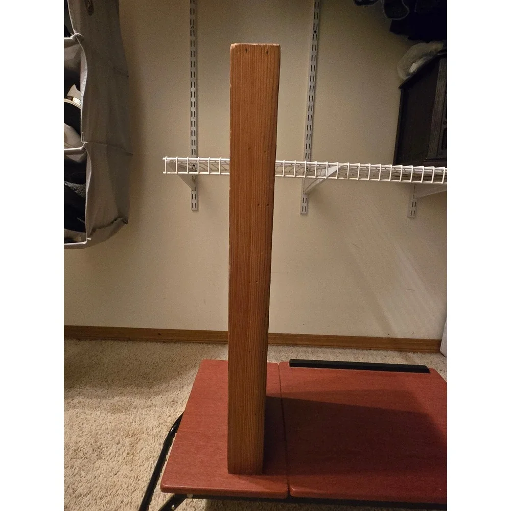 Handmade Rustic Wooden Ladder Shelf Decorative 7-Tier Display Rack Brown Wood